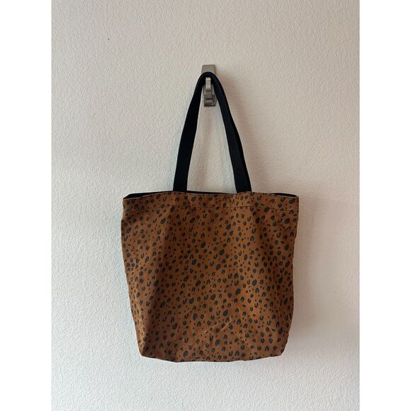 Baggu Leopard/Black Cotton Tote Bag - Picture 1 of 4